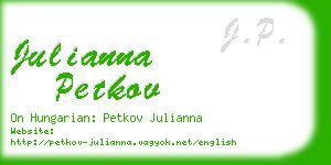 julianna petkov business card